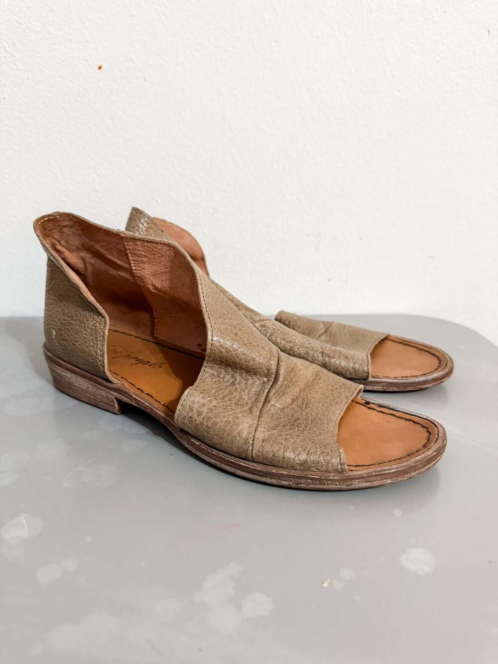 Free People Mont Blanc Asymmetrical Leather Sandals